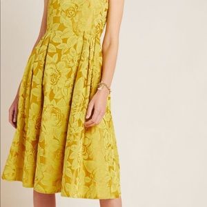 Gold yellow strapless dress